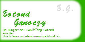 botond ganoczy business card